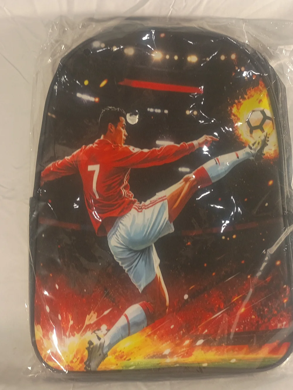 Men's Soccer Graphic Backpack and Pouch - Red/Black